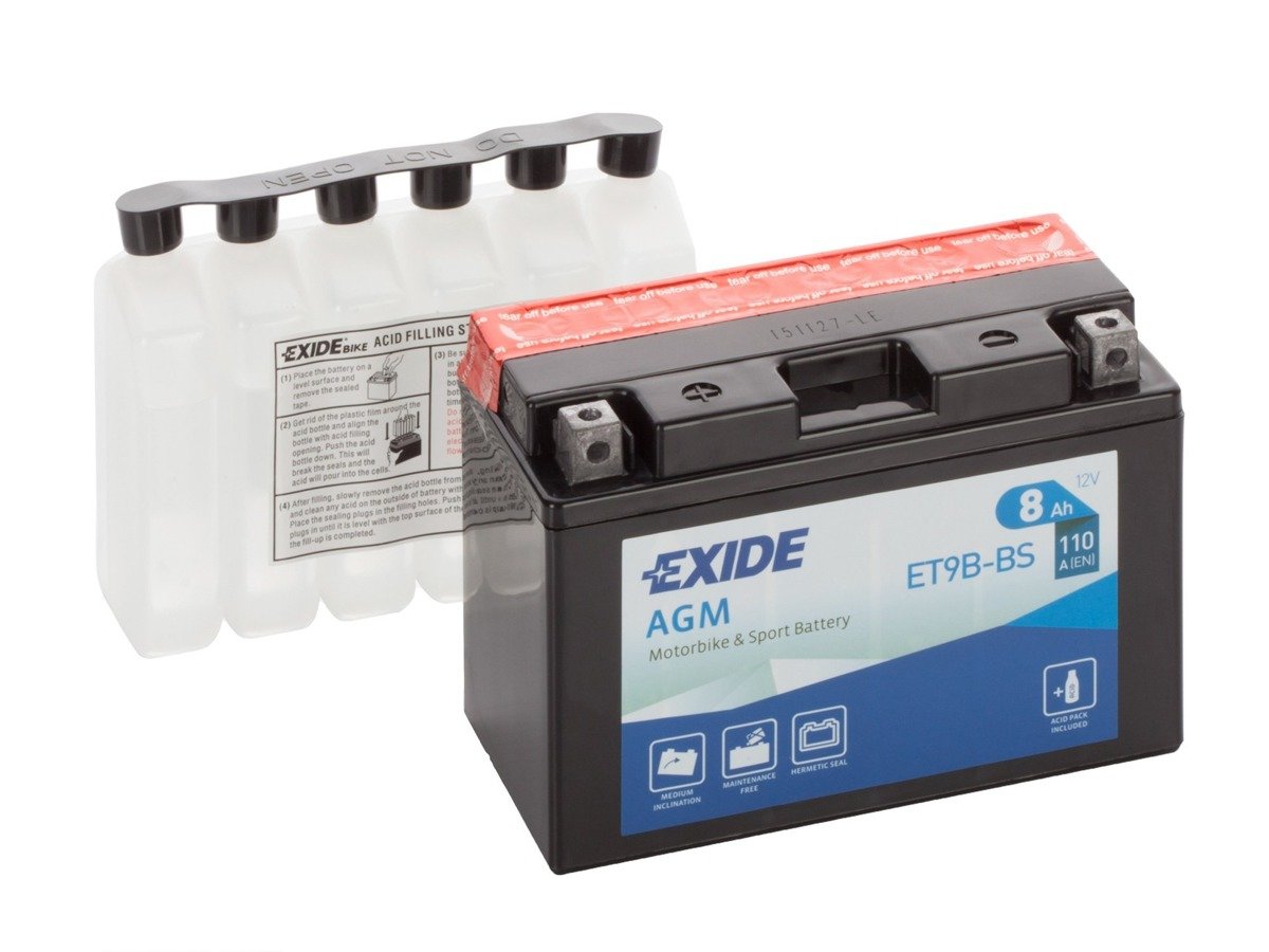 Battery 12V   8Ah YT9B-BS EXIDE 