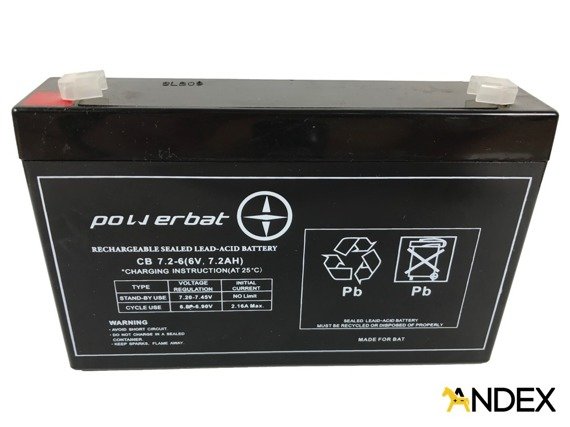 Battery 6 V   7  Ah VRLA