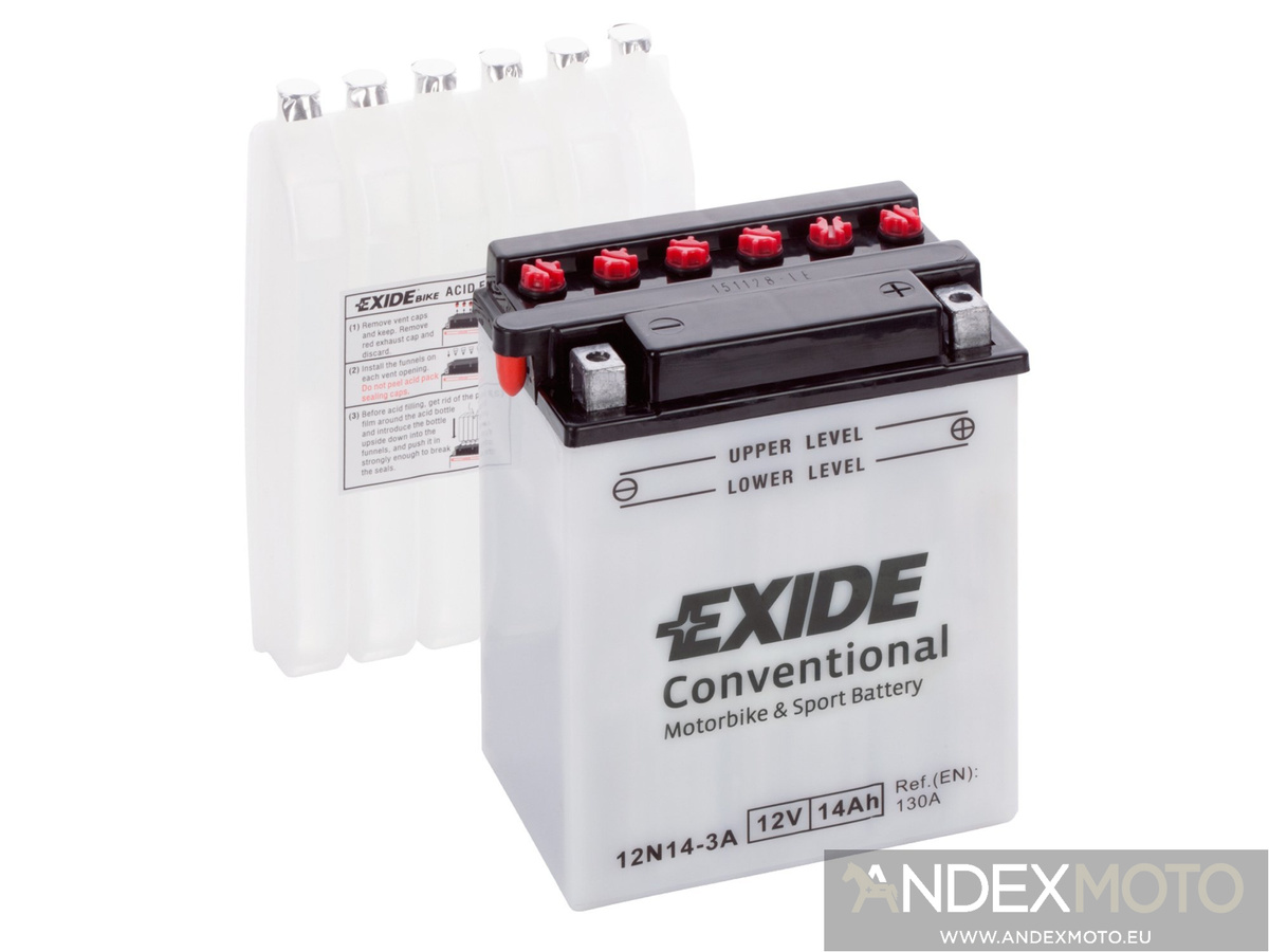 Battery 12V  14Ah 12N14-3A EXIDE 