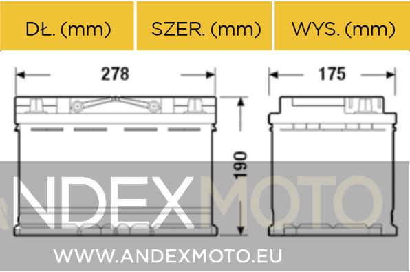 Akumulator 12V 70Ah CENTRA STANDARD CC700