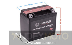 Akumulator AGM (Gel) MTX12-BS 12 Ah Moretti