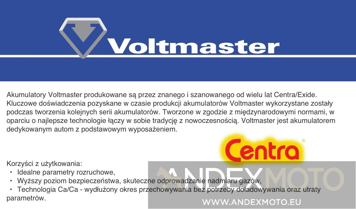 Akumulator 12V 45Ah VOLTMASTER 54524