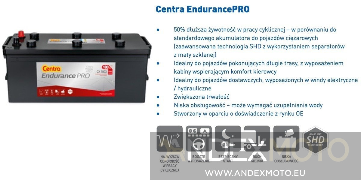 Battery 12V 185Ah CENTRA EXPERT HVR CE1853