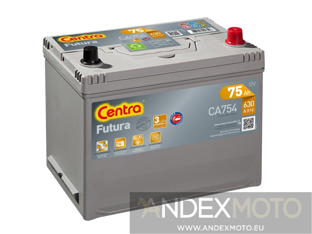 Akumulator 12V 75Ah CENTRA FUTURA CA754 S4026 E23