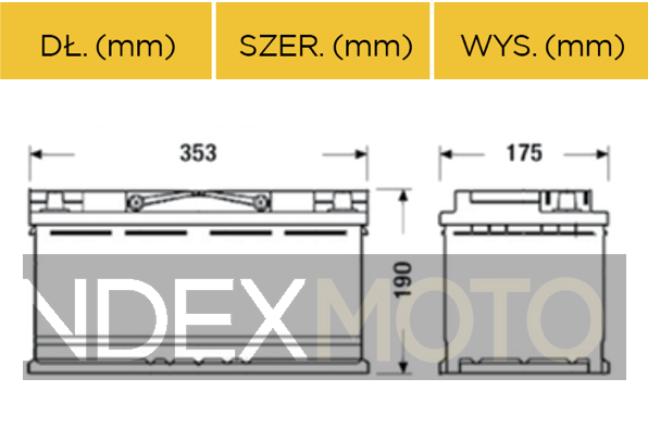 Akumulator 12V 90Ah CENTRA STANDARD CC900