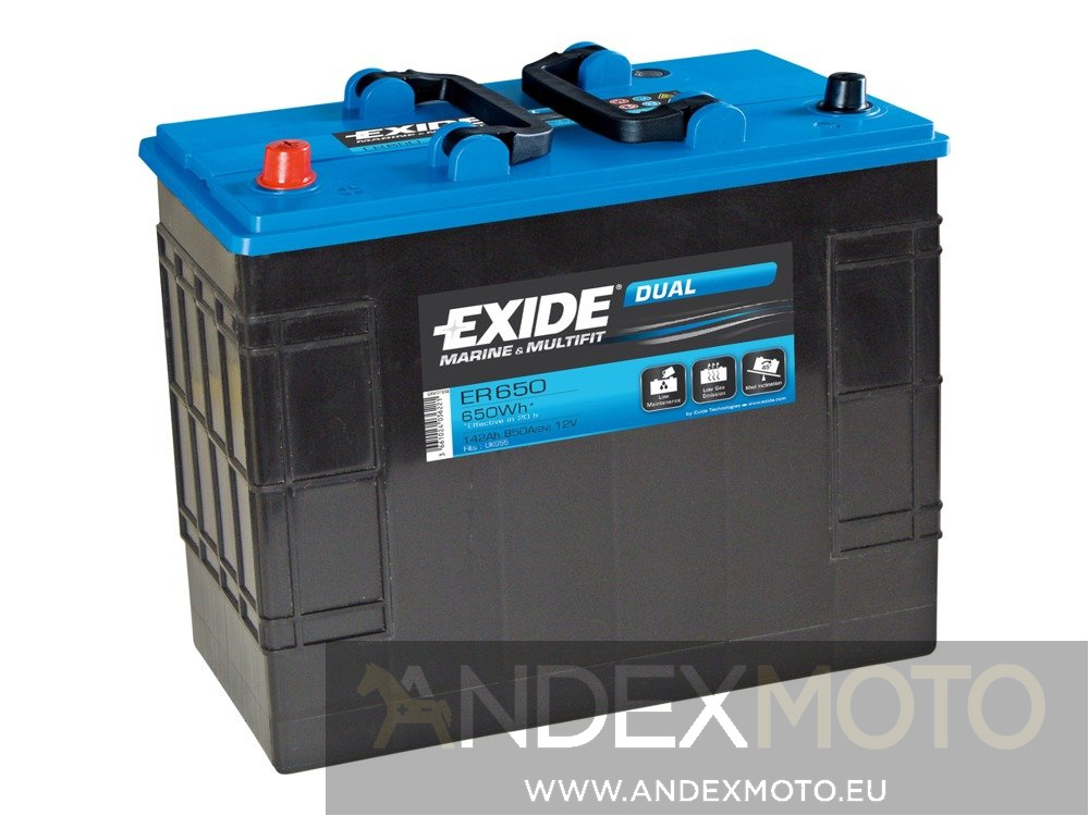 Battery 12V 142Ah EXIDE DUAL ER650