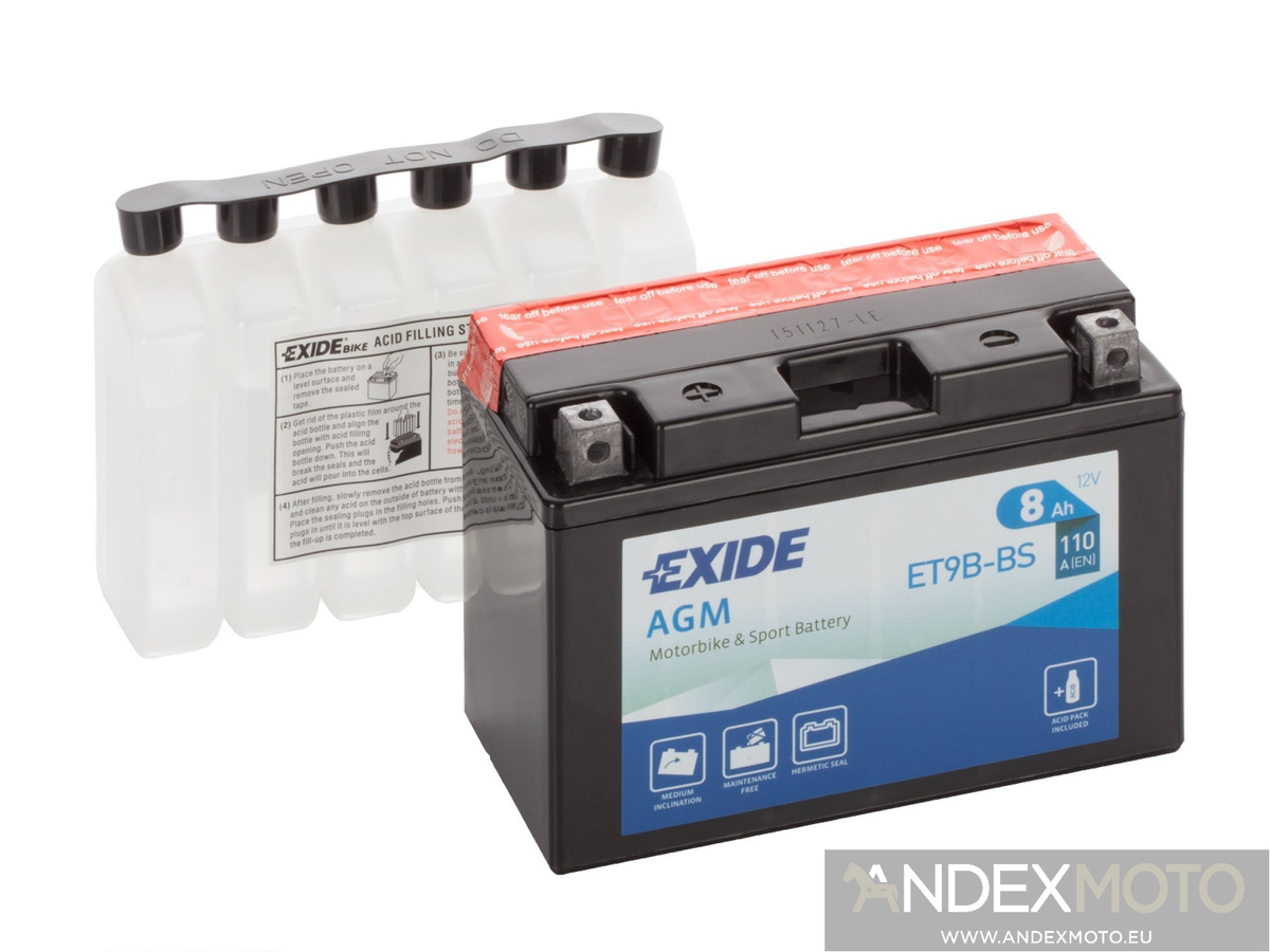 Akumulator EXIDE ET9B-BS YT9B-BS CT9B-BS 8Ah