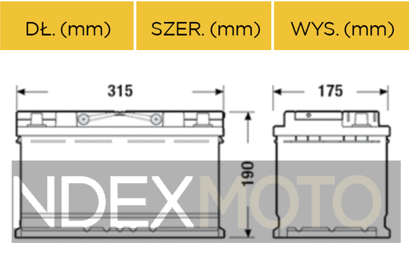 Akumulator 12V 80Ah CENTRA START-STOP EFB CL800