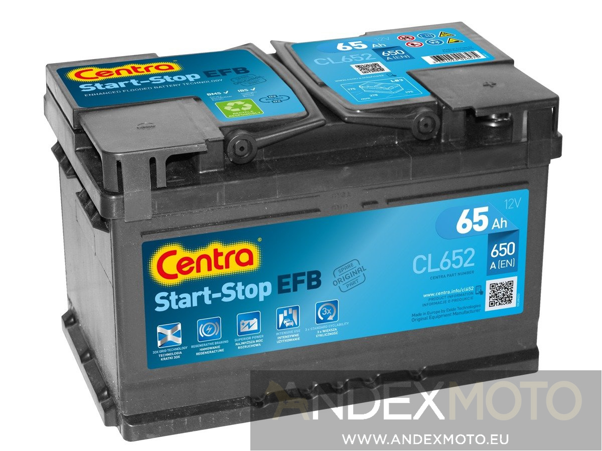 Akumulator 12V 65Ah CENTRA START-STOP EFB CL652