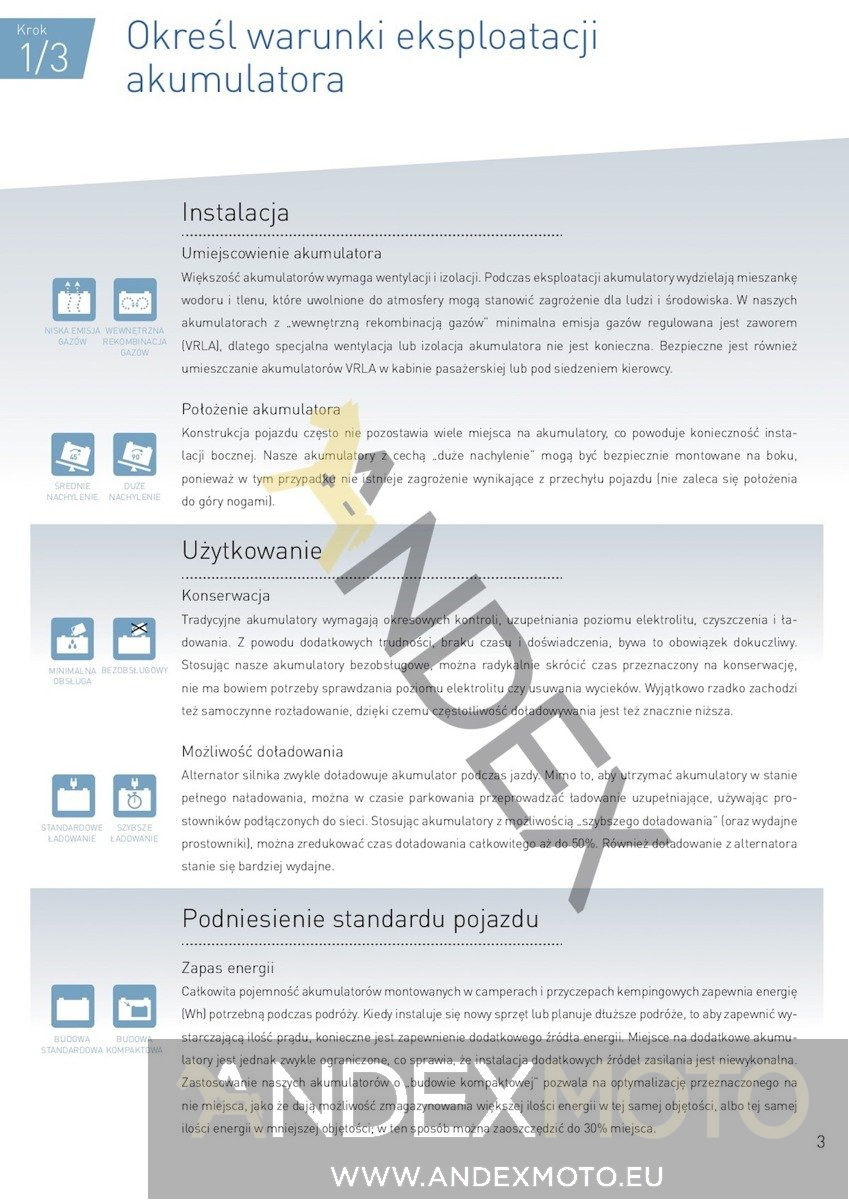 Akumulator 12V 100Ah EXIDE DUAL AGM EP900