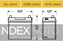Akumulator 12V 45Ah CENTRA PLUS CB457