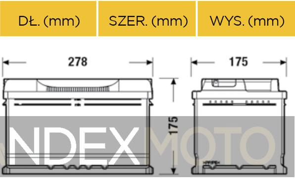 Akumulator 12V 65Ah CENTRA START-STOP EFB CL652