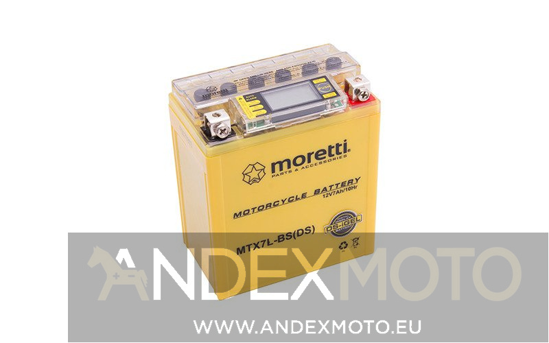 Akumulator AGM I-Gel MTX7L-BS 7Ah Moretti wskaźnik