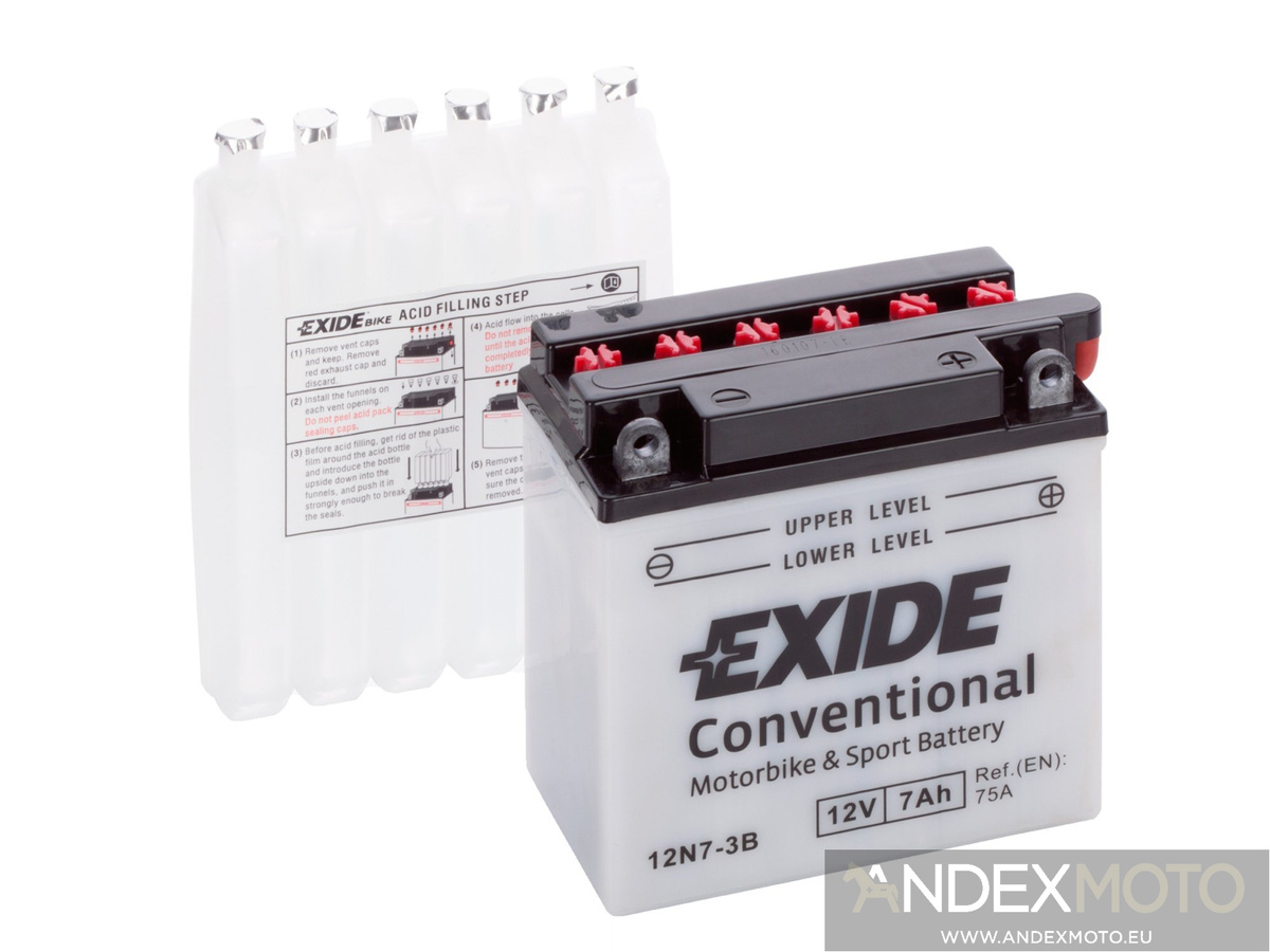 Akumulator EXIDE 12N7-3B CB7L-B 12N7-3B YB7L-A 7Ah