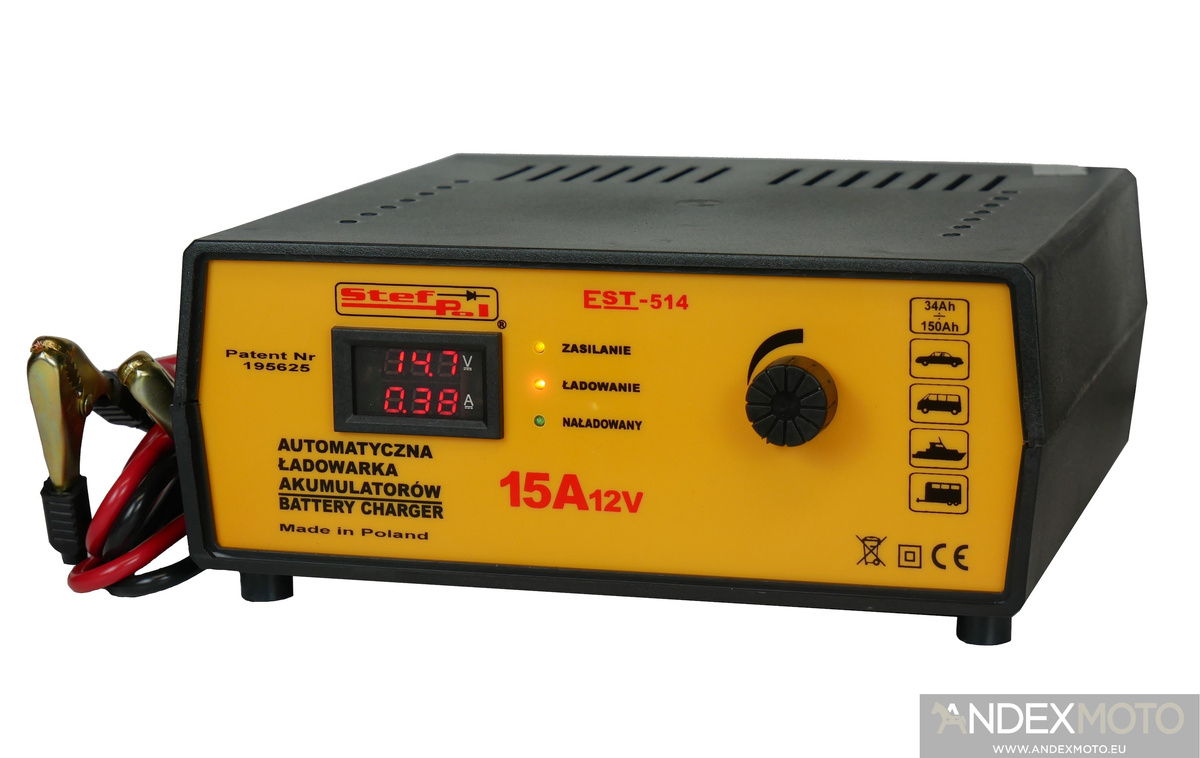 Ładowarka automatyczna EST-514 12V/15A