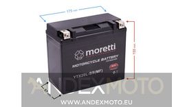 Akumulator AGM (Gel) MTX20L-BS 18 Ah Moretti