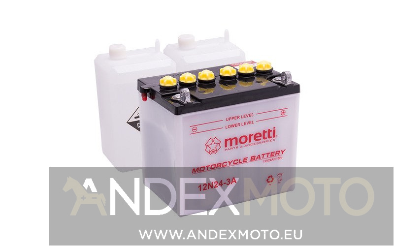 Akumulator kwasowo-ołowiowy 12N24-3A 24 Ah Moretti