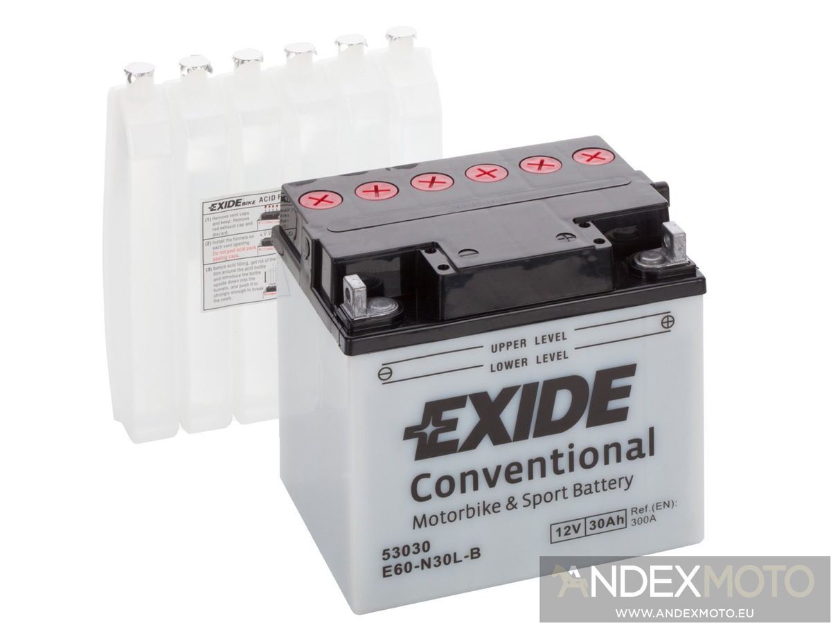 Akumulator EXIDE E60-N30L-B Y60-N30L-B C60-N3 30Ah