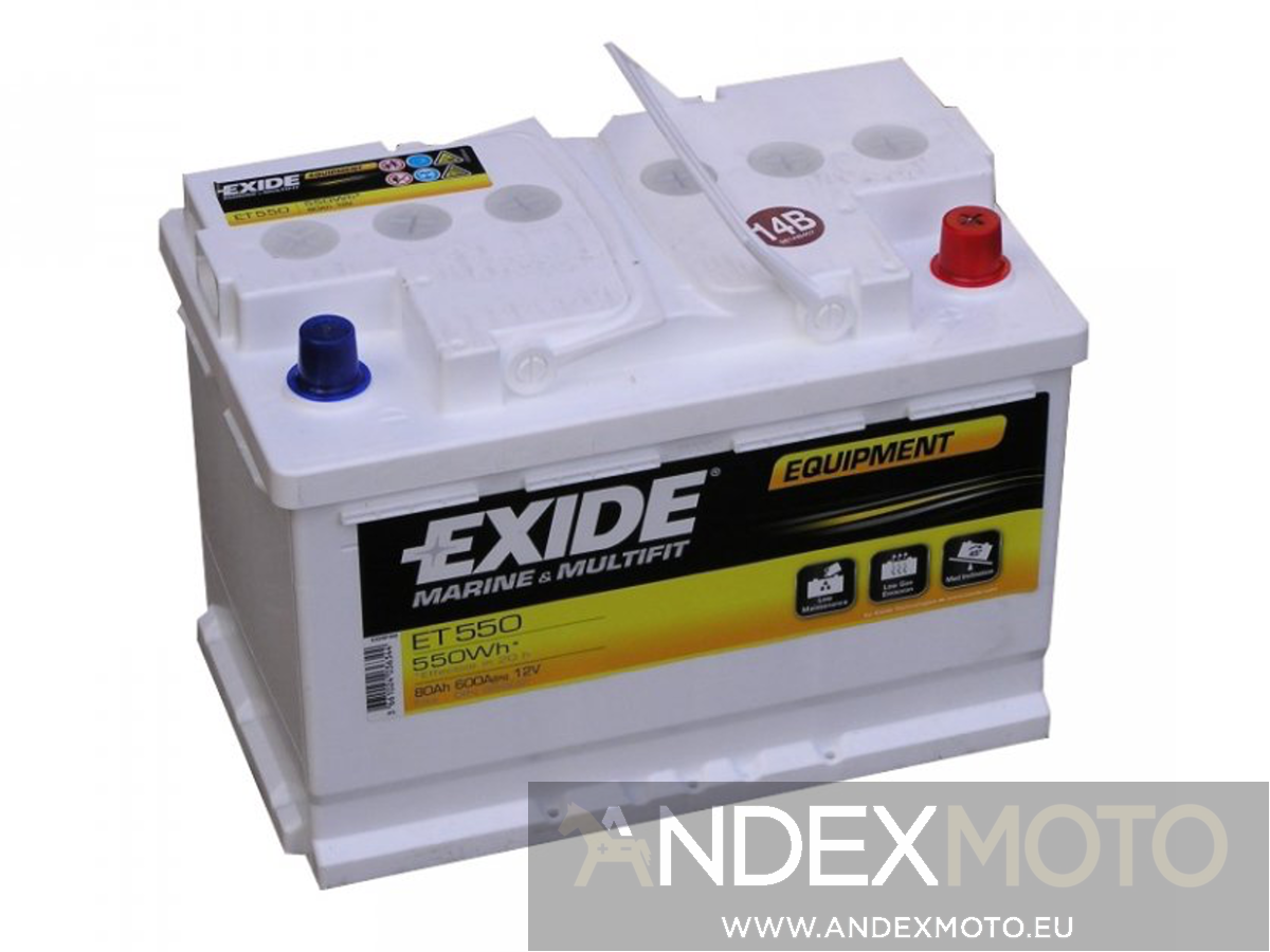 Battery 12V  80Ah EXIDE EQUIPMENT ET550