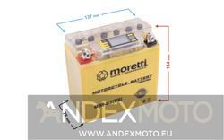 Akumulator AGM I-Gel MB9-BS 9 Ah Moretti wskaźnik