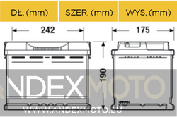 Akumulator 12V 62Ah CENTRA PLUS CB621
