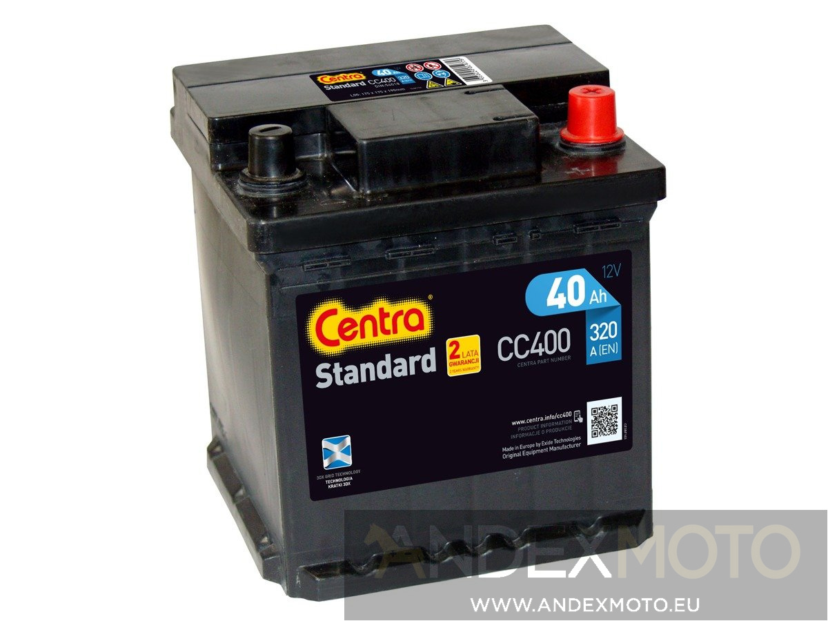 Akumulator 12V 40Ah CENTRA STANDAR CC400 S4000 B35