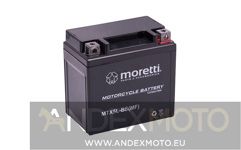Akumulator AGM (Gel) MTX5L-BS 5 Ah Moretti