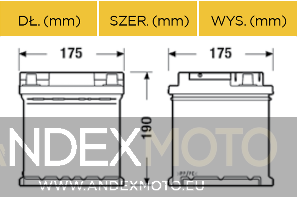 Akumulator 12V 44Ah CENTRA PLUS CB440