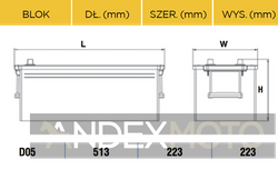 Akumulator ciężarowy AXIS 12V 180Ah 1000A