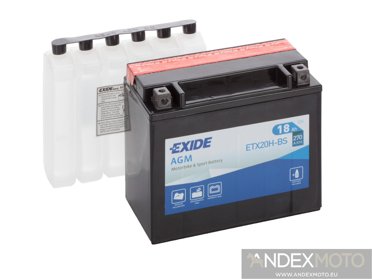 Akumulator EXIDE ETX20H-BS YTX20H-BS CBTX20H- 18Ah