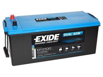 Battery 12V 240Ah EXIDE DUAL AGM EP2100