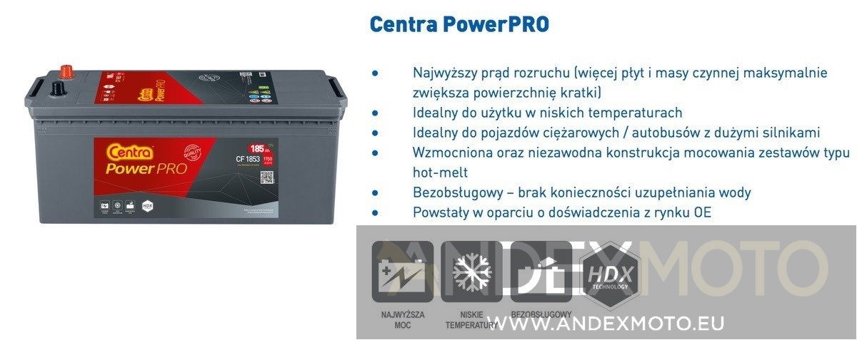 Akumulator 12V 142Ah CENTRA PowerPRO CF1420