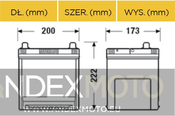 Akumulator 12V 50Ah CENTRA PLUS CB505