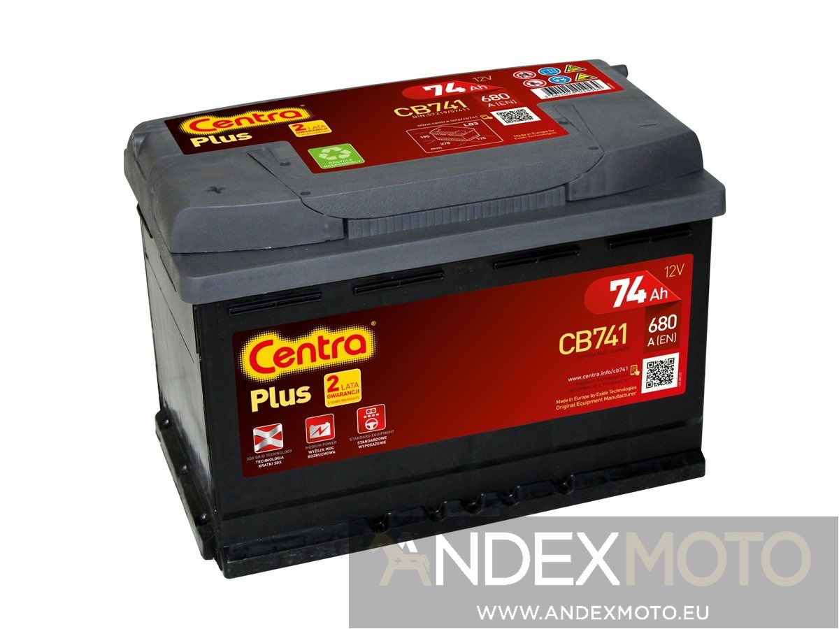 Akumulator 12V 74Ah CENTRA PLUS CB741 S4009 E12